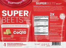 Label for Super Beets Acai Berry Flavor