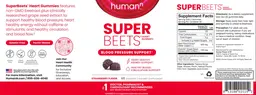 Label for SuperBeets Heart Gummies Strawberry Flavor