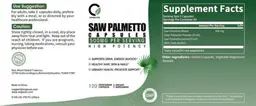 Label for Saw Palmetto Capsules 500 mg