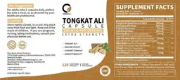Label for Tongkat Ali Capsule 200 mcg
