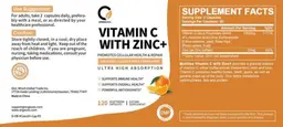 Label for Vitamin C with Zinc+