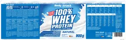 Label for 100% Whey Protein Natural