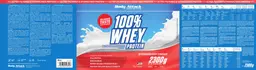 Label for 100% Whey Protein Strawberry Cream
