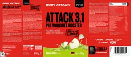 Label for Attack 3.1 Green Apple Flavour