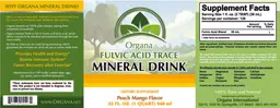 Label for Fulivic Acid Trace Mineral Drink Peach Mango Flavor