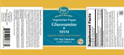 Label for Glucosamine & MSM