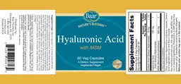 Label for Hyaluronic Acid with MSM