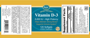 Vitamin D-3 5,000 IU