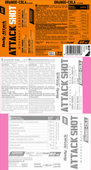 Attack Shot Orange-Cola Flavour