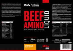 Label for Beef Amino Liquid Orange Flavour