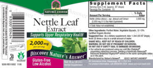 Nettle Leaf Extract 2,000 mg