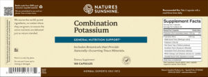 Label for Combination Potassium