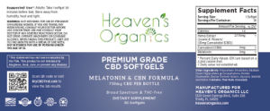 Premium Grade CBD Softgels Melatonin & C