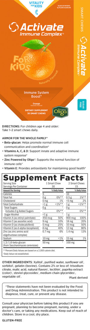 Activate Immune Complex For Kids Orange 