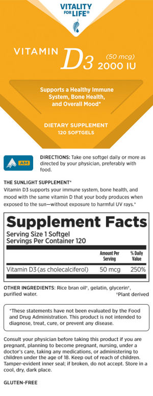 Vitamin D3 2000IU (50 mcg)