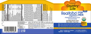 Label for Realfood Organics for Men
