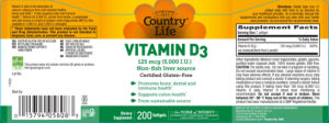 Vitamin D3 125 mcg (5,000 IU)