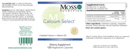 Label for Calcium Select