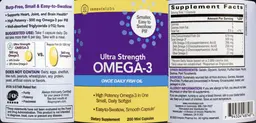 Label for Ultra Strength Omega-3