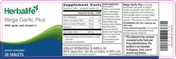 Label for Mega Garlic Plus