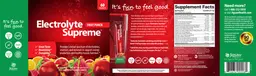 Label for Electrolyte Supreme Fruit Punch