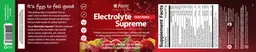 Label for Electrolyte Supreme Fruit Punch