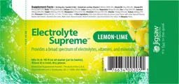 Label for Electrolyte Supreme Lemon-Lime