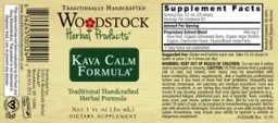 Label for Kava Calm Formula