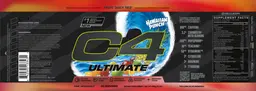 Label for C4 Ultimate Hawaiian Punch Fruit Juicy Red