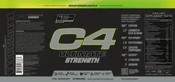Label for C4 Ultimate Strength Sour Green Apple