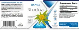 Label for Rhodiola 300 mg