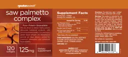 Label for Saw Palmetto Complex 125 mg