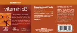 Label for Vitamin D3 125 mcg (5,000 IU)