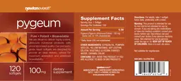 Label for Pygeum 100 mg