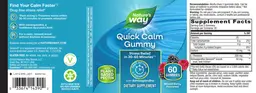 Label for Quick Calm Gummy Mixed Berry Flavored