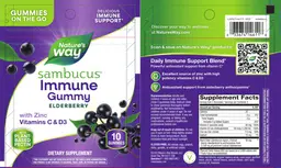 Label for Sambucus Immune Gummy Elderberry