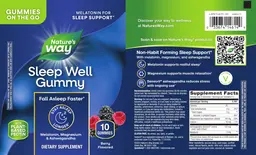 Label for Sleep Well Gummy Berry Flavored