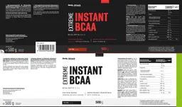 Label for Extreme Instant BCAA Ice Tea Flavour