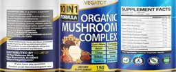 Label for Organic Mushroom Complex