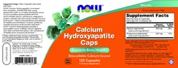 Label for Calcium Hydroxyapatite Caps