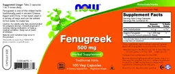 Label for Fenugreek 500 mg