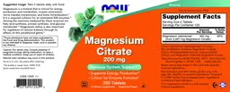 Label for Magnesium Citrate 200 mg