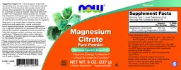 Label for Magnesium Citrate Pure Powder