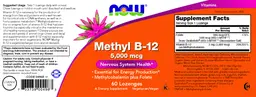 Label for Methyl B-12 5,000 mcg