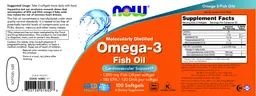 Label for Molecularly Distilled Omega-3 Fish Oil