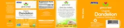 Label for Organic Dandelion
