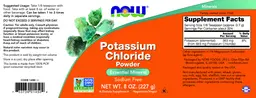 Label for Potassium Chloride Powder