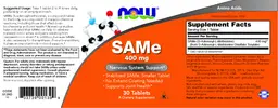 Label for SAMe 400 mg