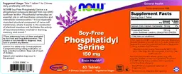 Label for Soy-Free Phosphatidyl Serine 150 mg