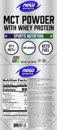 Label for MCT Powder with Whey Protein Unflavored